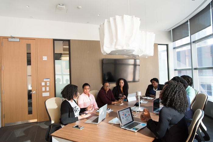 Delegates in a boardroom training session